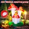 5.9ft Giant Inflatable Mushroom Halloween Decorations, Built in LED Lighted (Multicolor)